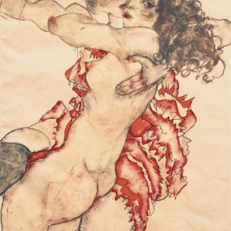 Schiele, Egon. 1890ñ1918. ìZwei Freundinnenî, 1915. Gouache und Aquarell ¸ber Bleistift auf Papier, 48 ◊ 32,57 cm. Inv. Nr. 1915ñ933